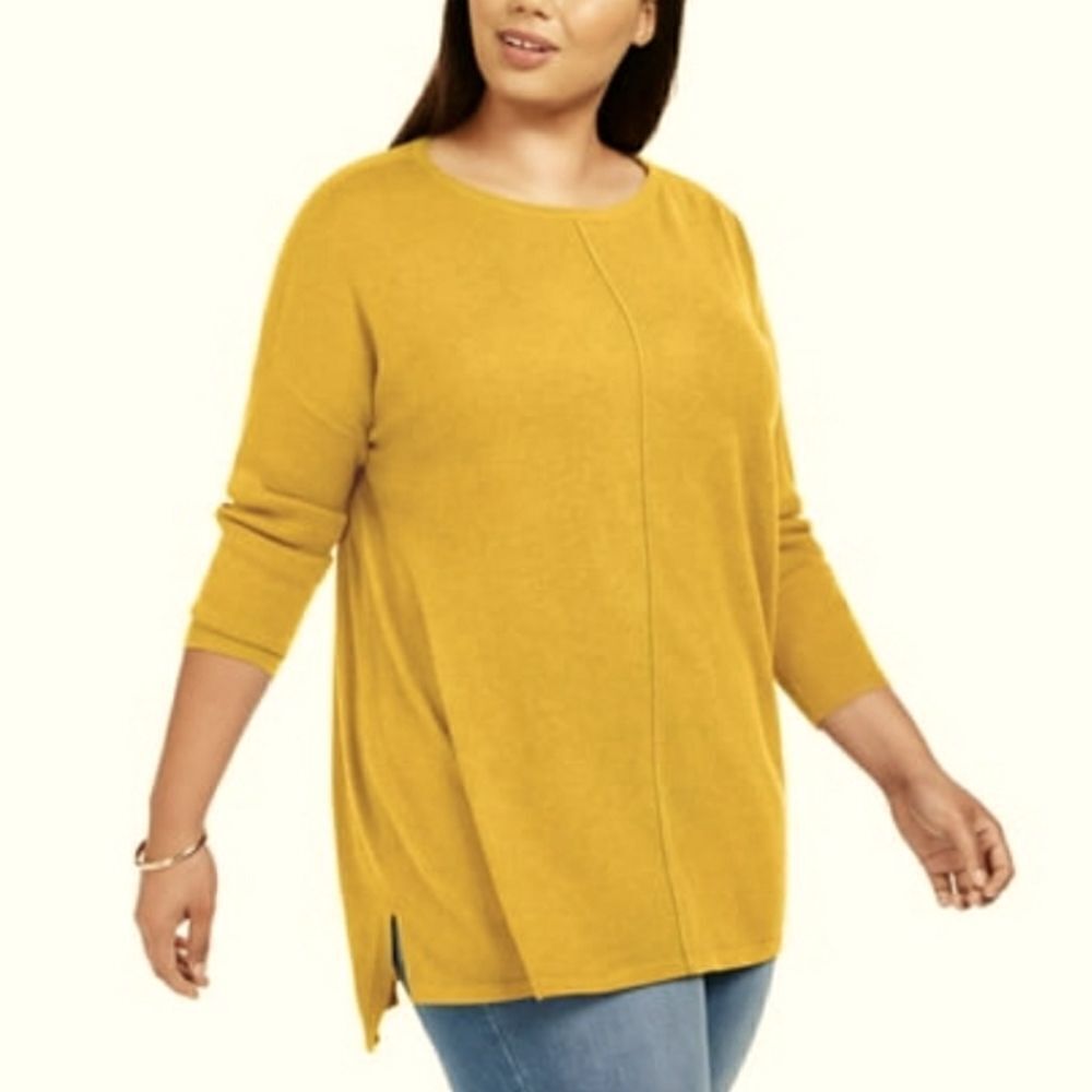 Style & Co Seam-Front Tunic Sweater sz 1X